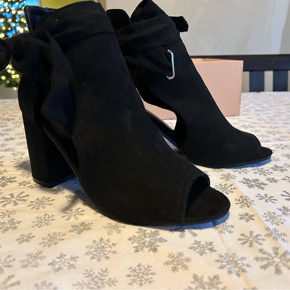 JustFab Karine Heeled Sandals-Black